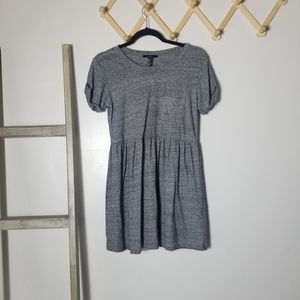 FOREVER 21 GRAY/BLACK/WHITE FLARED CUFFED SLEEVE DRESS WITH POCKET SIZE SMALL